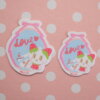 Makeup, Vinyl Sticker, Cute, Maquillage, Love, Pop, Kawaii, Mirror, Rouge, Lipstick, Pink, ねこのリリ, いちご, Ribbon, Girl, Lili the Strawberry Cat - Image 2