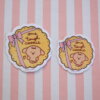 One Tough Cookie Cute Vinyl Sticker, Chocolate, Icing, Ribbon, Pastel Color, Girly, Sweets, Afternoon Tea, Coffee, Charu the Dog - Image 2