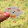 Mimi the Dog Wearing Kimono, Japanese Traditional Clothes Vinyl Stickers, Yellow, Light Blue, Red, Cute, Kawaii, Shogun - Image 8