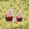 Eating a Huge Cup Cake Vinyl Sticker, Cute, Cake, Sweets, Afternoon Tea, Raspberry, Blueberry, Cream, Caramel, Kawaii, Food, Mimi the Dog - Image 2