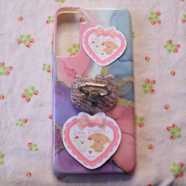 Long distance relationship, Long distance, Love, Miss you, Friendship, Family, Couple, Dog, Bond, Flower, Lace, Ribbon, Pink, Vinyl Sticker - Image 5