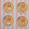 One Tough Cookie Cute Vinyl Sticker, Chocolate, Icing, Ribbon, Pastel Color, Girly, Sweets, Afternoon Tea, Coffee, Charu the Dog - Image 6