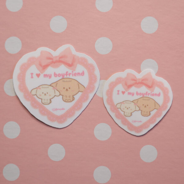I love my boyfriend Vinyl Sticker, Love Relationship, Star, Friendship, Family, Couple, Dog, Bond, Lace, Ribbon, Pink, I love my girlfriend - Image 6