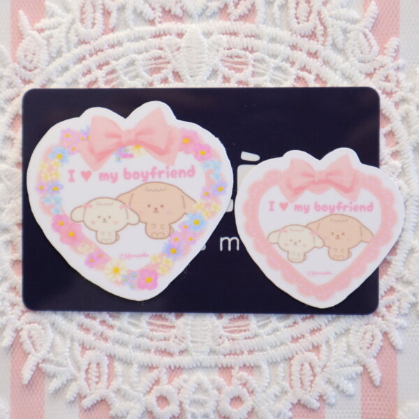 I love my boyfriend Vinyl Sticker, Love Relationship, Star, Friendship, Family, Couple, Dog, Bond, Lace, Ribbon, Pink, I love my girlfriend - Image 8