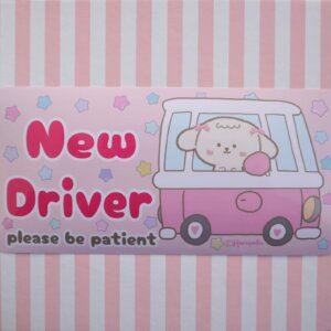 Kawaii Dog New Driver Car Sticker - Waterproof UV Resistant Decal