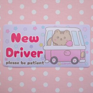 Kawaii Squirrel New Driver Car Sticker - Waterproof UV Resistant Decal