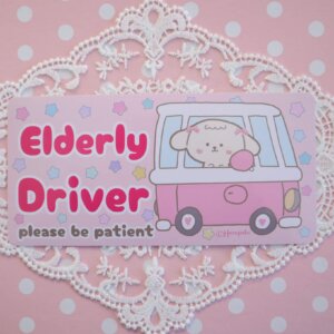 Elderly Driver Car Decals - Funny and Cute Gift for Mother, Grandma, Aunt