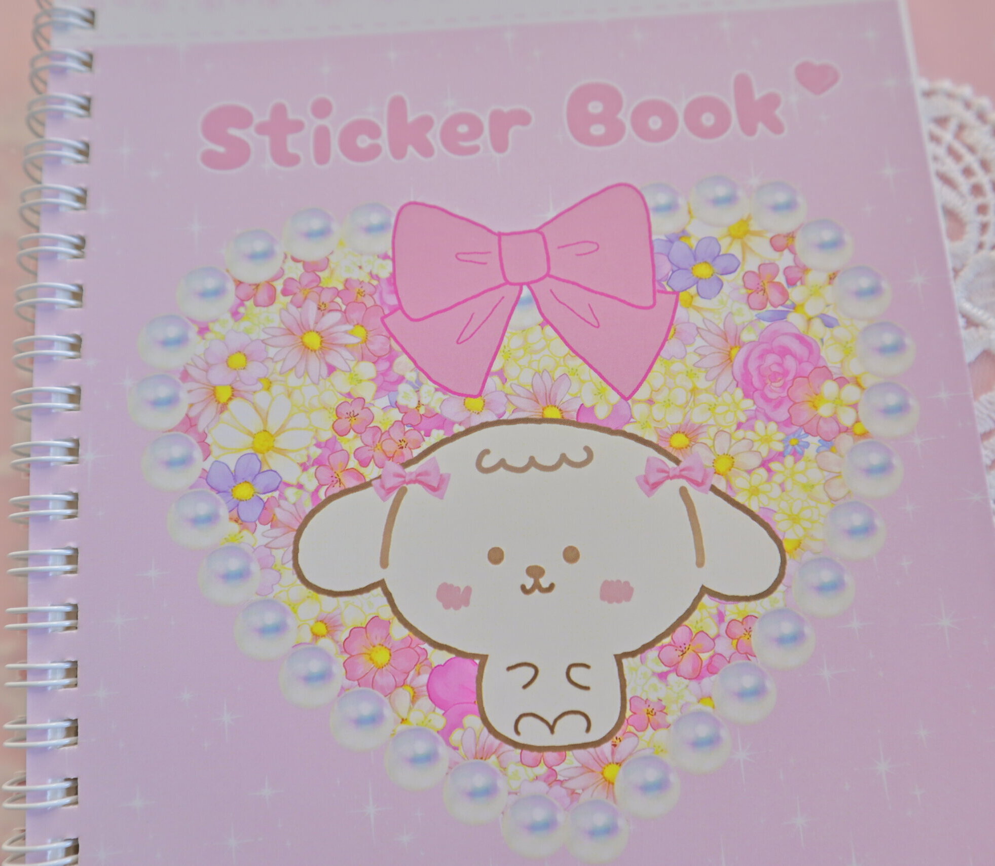 Kawaii A5 Reusable Sticker Book: Pink Puppy Design - Image 6