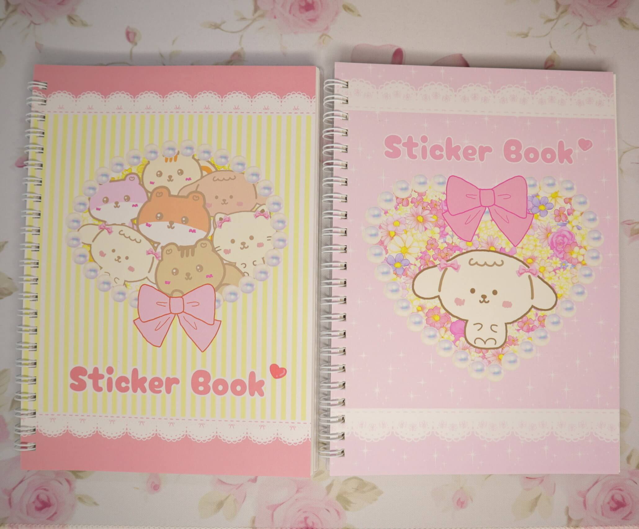 Kawaii A5 Reusable Sticker Book: Pink Puppy Design - Image 9