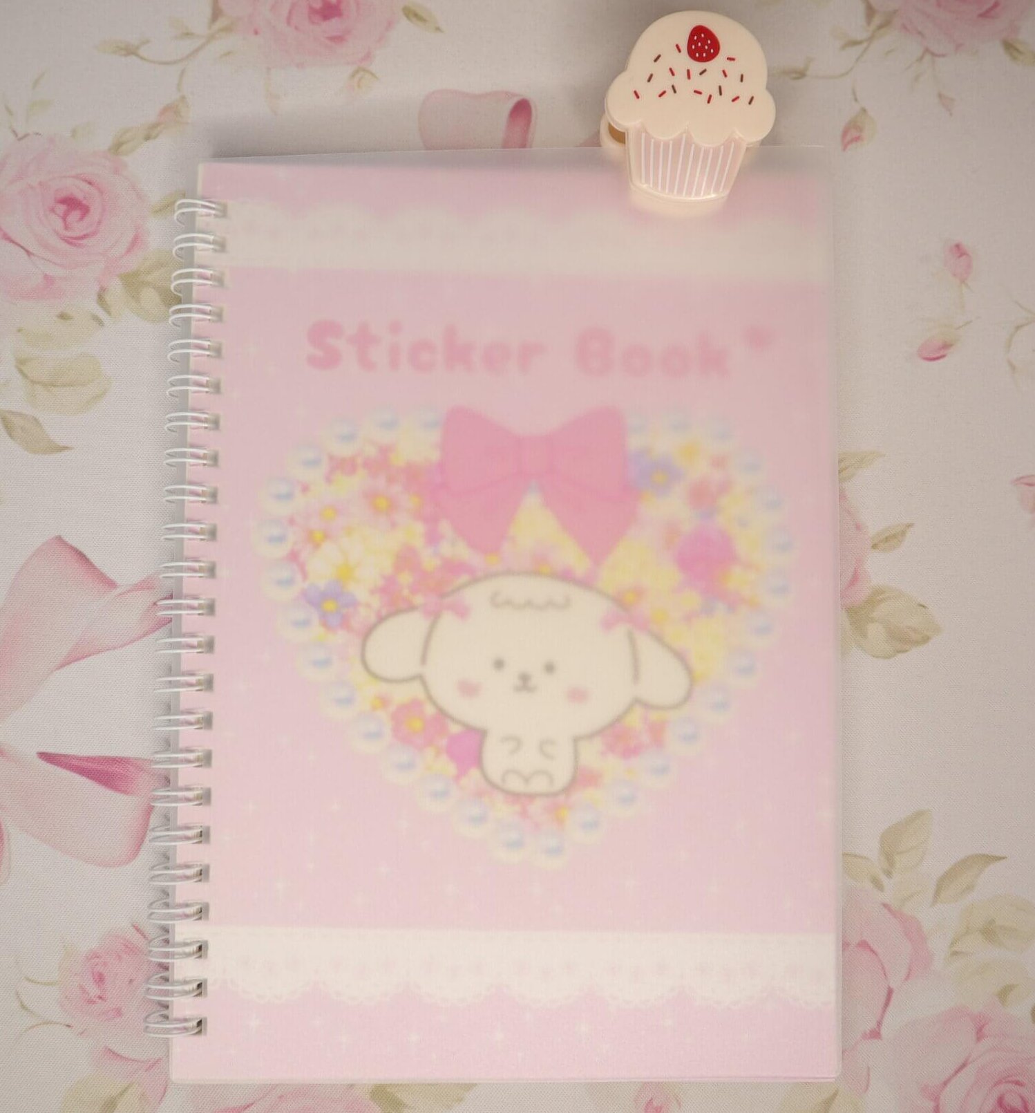 Kawaii A5 Reusable Sticker Book: Pink Puppy Design - Image 3
