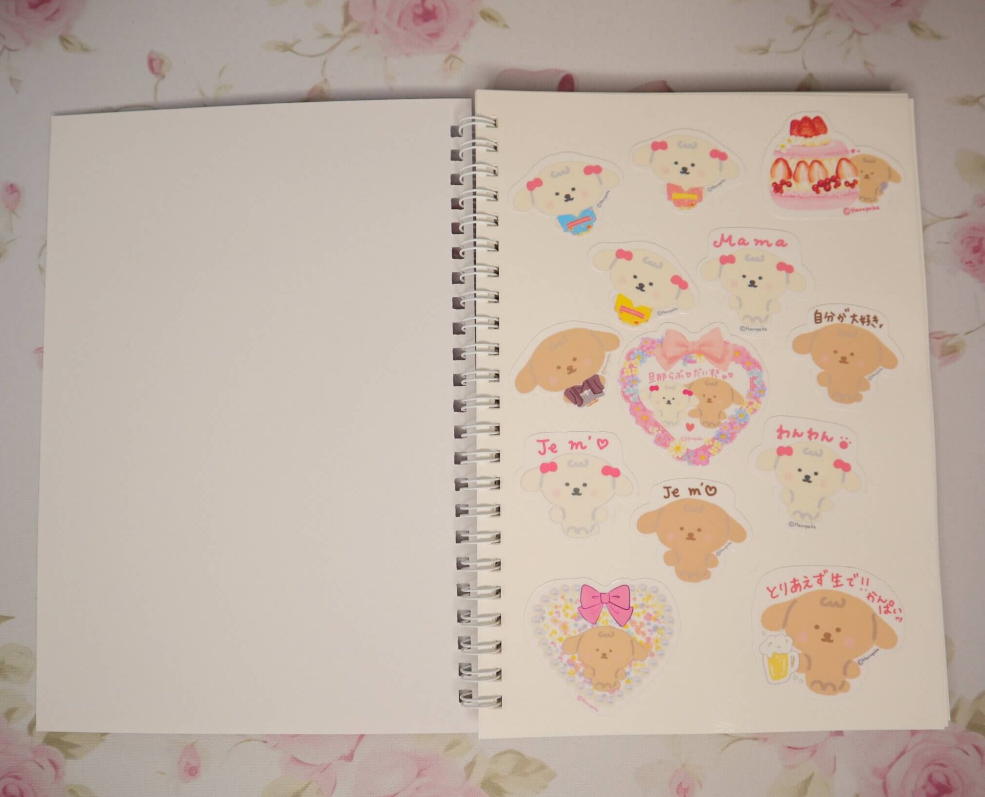 Kawaii A5 Reusable Sticker Book: Pink Puppy Design - Image 8