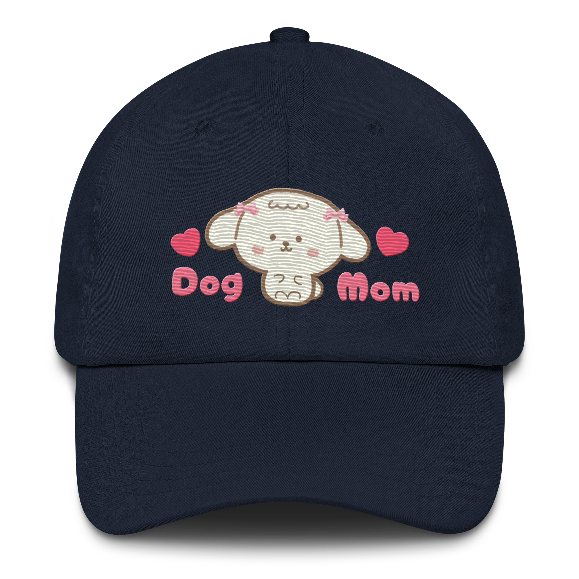 Dog Mom Embroidered Cap, White Dog - Image 8